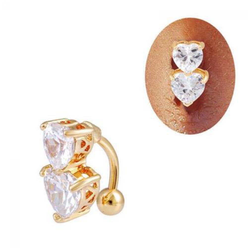 Khuyên Rốn Hình Trái Tim Đính Đá Thời Trang Cho Nữ