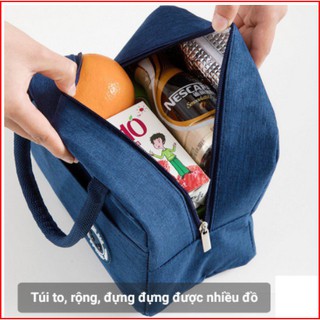(LOẠI 1 có LOGO )Túi giữ nhiệt đựng đồ tiện lợi mang cơm và đồ ăn khi đi du lịch,cồng nhân viên,có quai cẩm