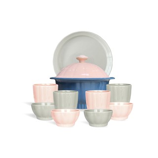 (BIG SALE) BỘ BÁT ĐĨA NỒI GỐM SỨ CAO CẤP DONG HWA LVSET10 - Hàng chính hãng