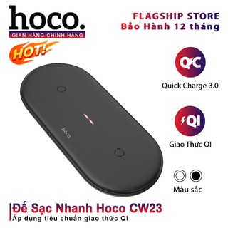 Đế sạc nhanh không dây hoco cw23 10w chính hãng kèm cáp x5 type c – bảo hành 12 tháng