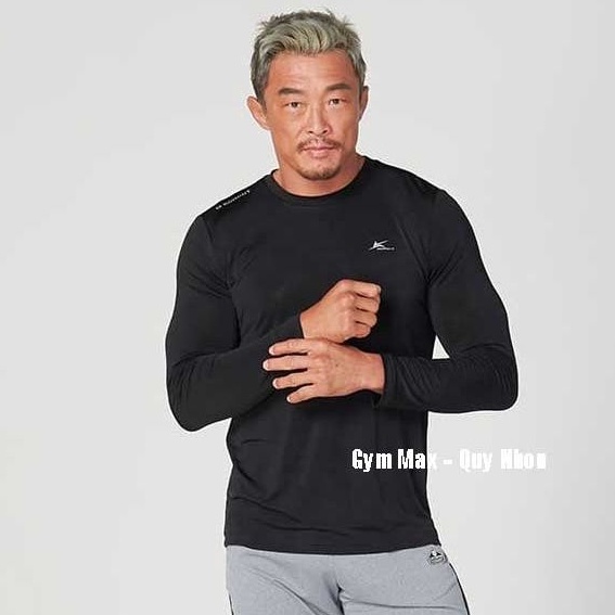 Áo giữ nhiệt nam thể thao gym KoMont thun lưới 4 chiều