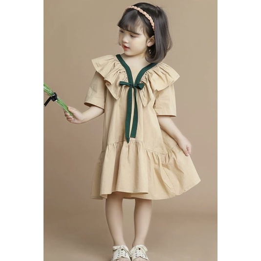 Váy đuôi cá cổ phối bèo Melisa size 100-150