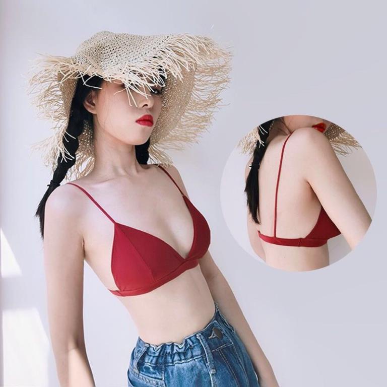 Áo Bra Nữ Thun Tăm 2 Dây Mảnh Kèm Mút Ngực Trẻ Trung 152