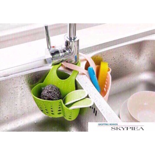 Giỏ Lưới Silicon Đựng Đồ Treo Bồn Rửa Chén Bát, Nhà Tắm (Màu Ngẫu Nhiên)