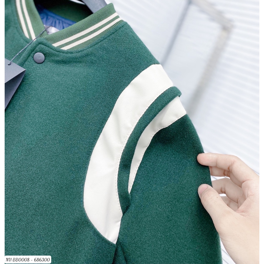 Áo Khoác Bomber Nam Teddy Phối Viền Da Cao Cấp - Áo Khoác Nam Nữ Teddy Chất Dạ 2 Lớp DT STORE MENWEAR