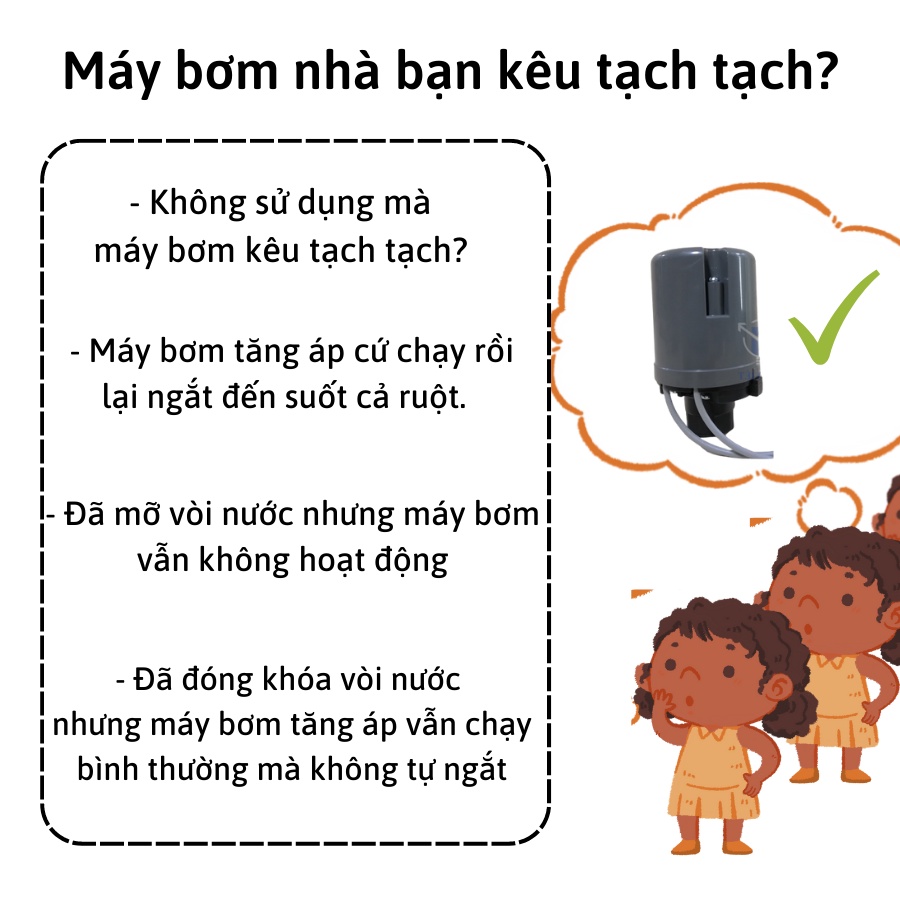 Rơ le máy bơm tăng áp thông minh cảm biến tự động bơm nước chống han gỉ - HUY TUONG