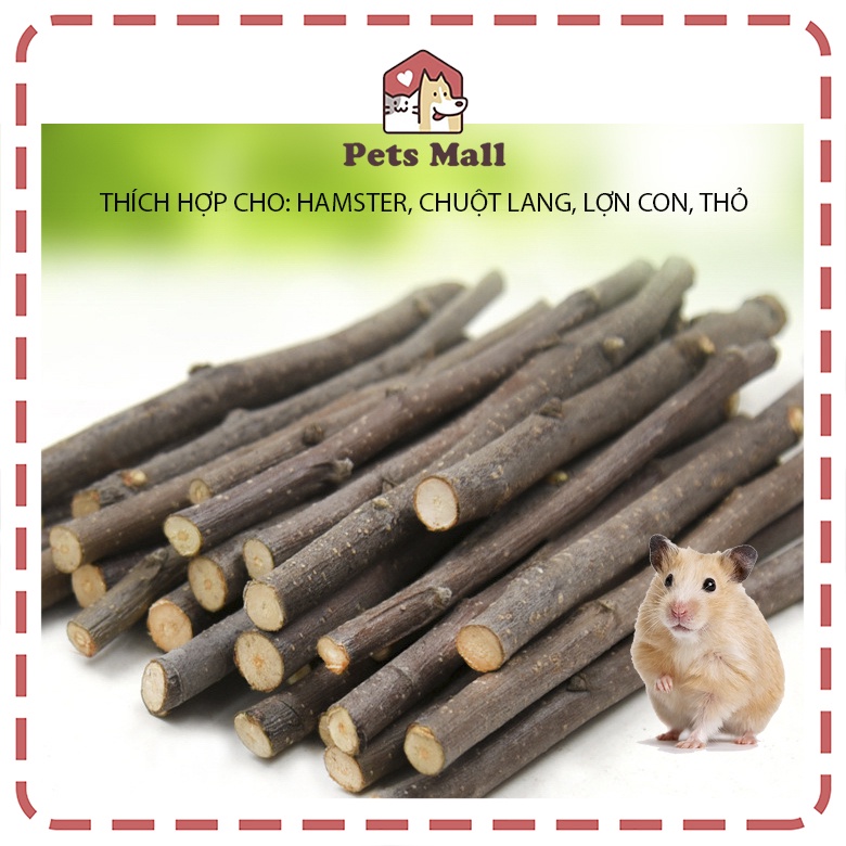 Nhành Táo Mài Răng Cho Nhím, Thỏ, Sóc, Bọ, Chuột, Hamster, Chinchila 50g
