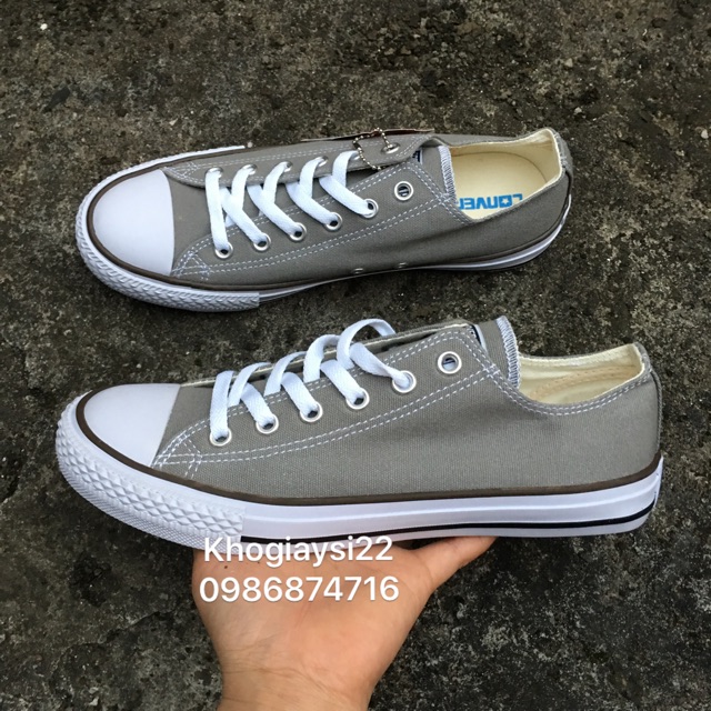 [SALE SỐC-SẴN HÀNG] Giày vải Xám thấp cổ size 36->43