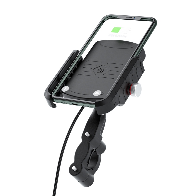 Giá Đỡ Điện Thoại Gắn Tay Lái Xe Máy 2 Trong 1 Không Dây Cho Điện Thoại Màn Hình 2.5-3.6 ''