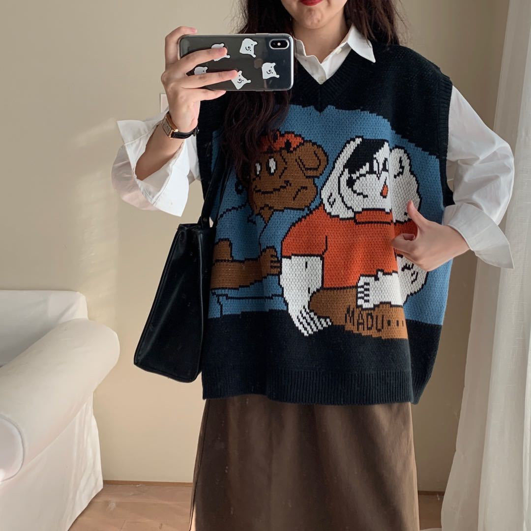 new korean college stitching vest | BigBuy360 - bigbuy360.vn