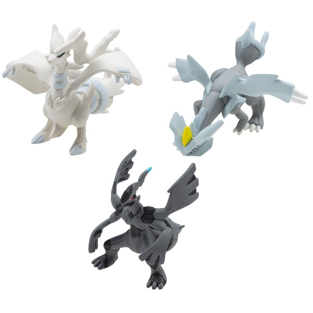 [Hiếm] Mô Hình Pokemon Reshiram Zekrom Kyurem - Tao Trio Battle Strongest Set Vol 3 Takara TOMY Standard Size PokeCorner