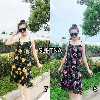 Váy lanh 2 dây rúm gấu #2
