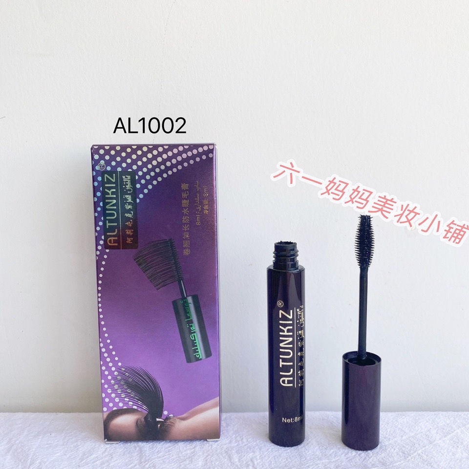 Phong cách bùng nổ làm cong, dài, dày, không thấm nước, mượt và lâu trôi Mascara màu tím Alitunk ALTUNKIZB