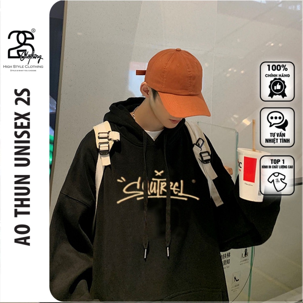 Áo Khoác Chất Nỉ Bông Nam Nữ Form Rộng 2S Clothing, Áo Sweater Cổ Tròn Đen Trắng In Chữ TV5016 | BigBuy360 - bigbuy360.vn