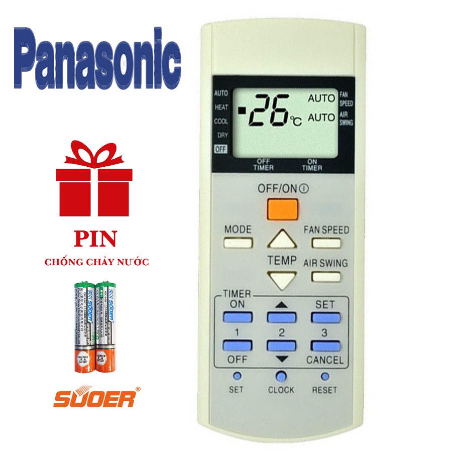 Điều khiển điều hoà Panasonic 1 chiều hàng đẹp