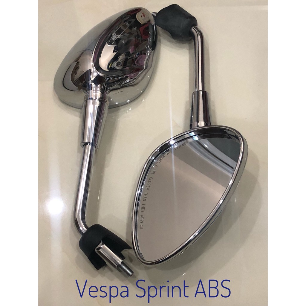 Cặp kính chiếu hậu Vespa Sprint ABS màu bạc