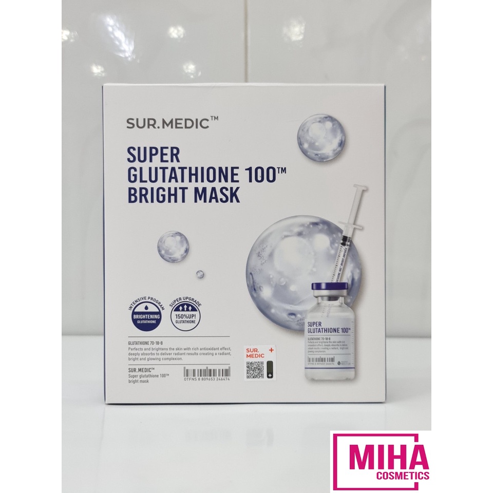 Hộp 10 Miếng Mặt Nạ Truyền Trắng SUR MEDIC 30g Hàn Quốc