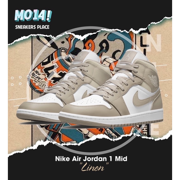 Giày thể thao Nike Air Jordan 1 Mid "Linen"