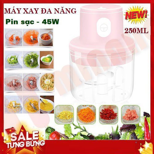 Máy Xay Tự Động Mini Minaho - Máy Xay Tỏi Ớt Cầm Tay Siêu Khỏe - Xay Đồ Ăn Dặm, Rau, Củ, Quả, Thịt Tiện Lợi