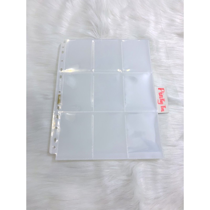 [Set 10 Sheets] Trang Sheet A4 9 ngăn MeeT/MeeTYX Trong Suốt - 11 Lỗ của Trung