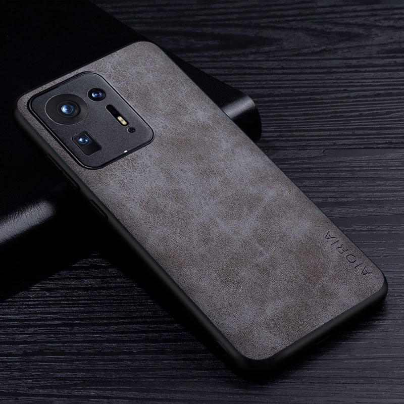 Ốp Điện Thoại Da pu Màu Trơn Chống Trầy Xước Cao Cấp Cho xiaomi mix 4 Màu Sắc