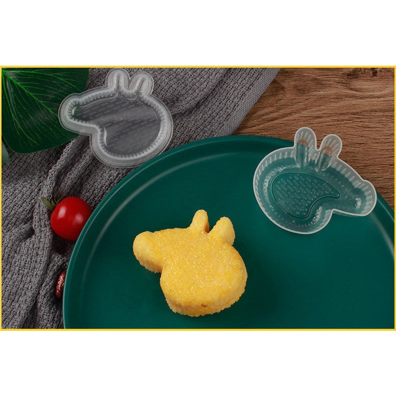 Set 6 Khuôn ép bento TRẮNG , ép cơm, bánh đa năng