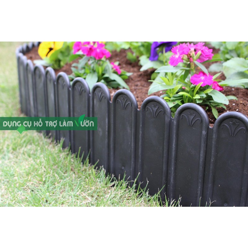 Hàng rào nhựa sân vườn dài 3 met cao 15cm, hàng rào viền vườn trồng rau