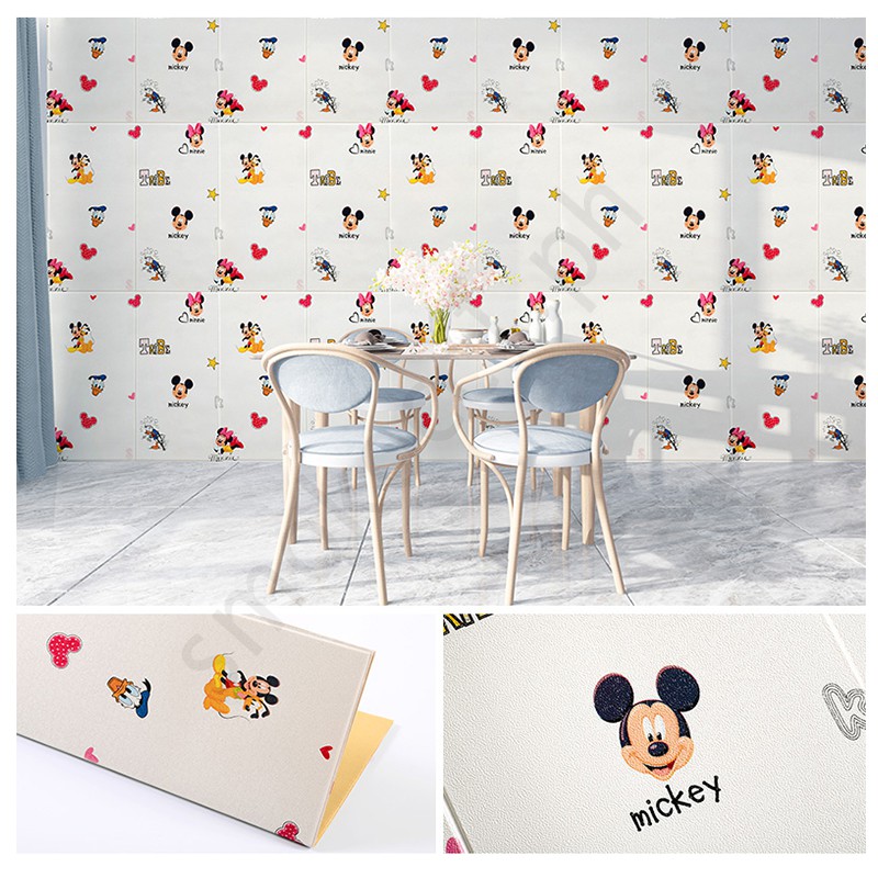 Sell DIY 3D wallpaper brick stickers children's cartoon room wall creative room decoration foam wallpaper adhesive wall waterproof anti collision wallpaper design