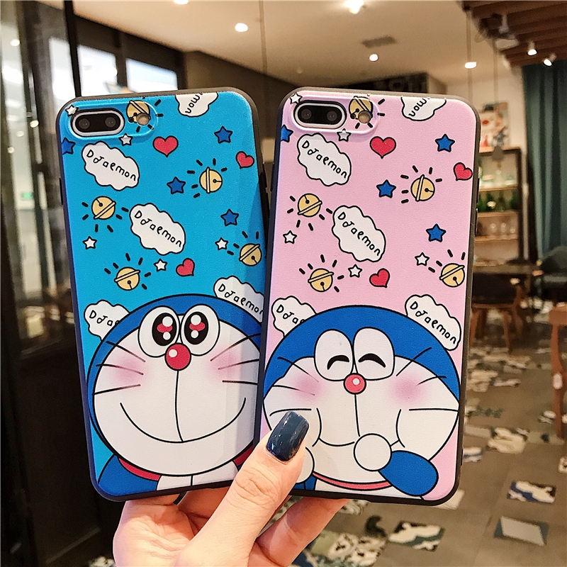 Ốp điện thoại in hình Doraemon dễ thương cho Samsung J2 J7 J5 Prime Pro J4 J6 Plus J8 2018 Note 10 Plus