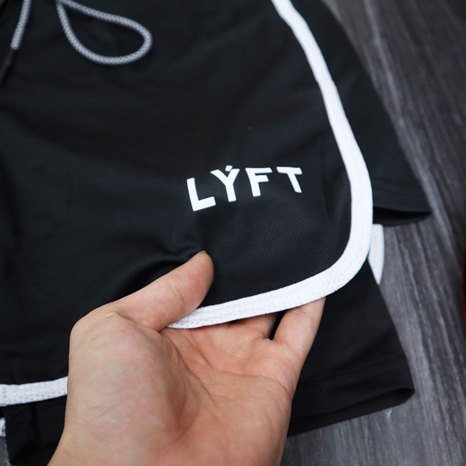 Quần short 2 lớp tập gym, thể thao nam LYFT