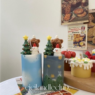 Nến thơm bức tranh day & night xmas day cicilandle