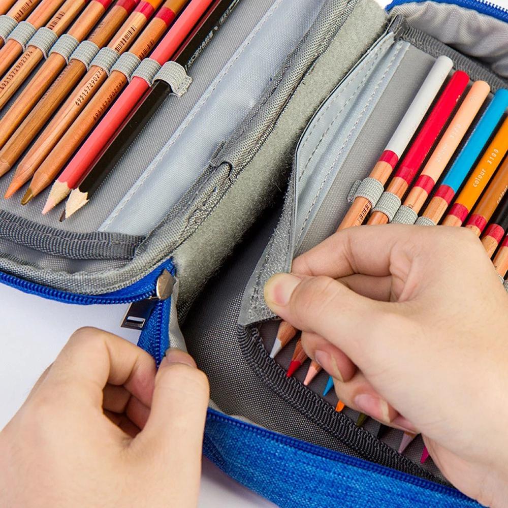 Túi Đựng Bút 72 Ngăn Có Khóa Kéo Di Động Tiện Dụng