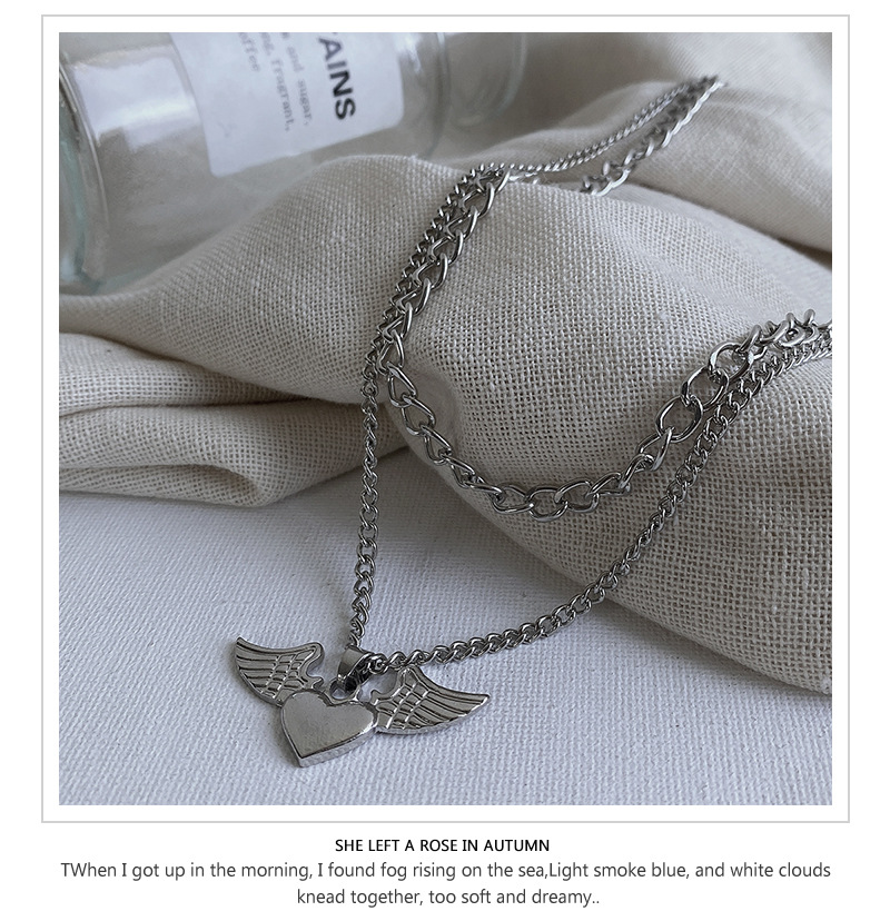 Dây Chuyền Nhiều Lớp Hình Đôi Cánh Tình Yêu Thời Trang Thu Đông Dành Cho Nam Và Nữ 22774