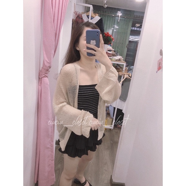 Áo Khoác Len Mỏng Khoác Nhẹ Chất Len Màu Nâu/ Be ( HÀNG SẴN) | BigBuy360 - bigbuy360.vn