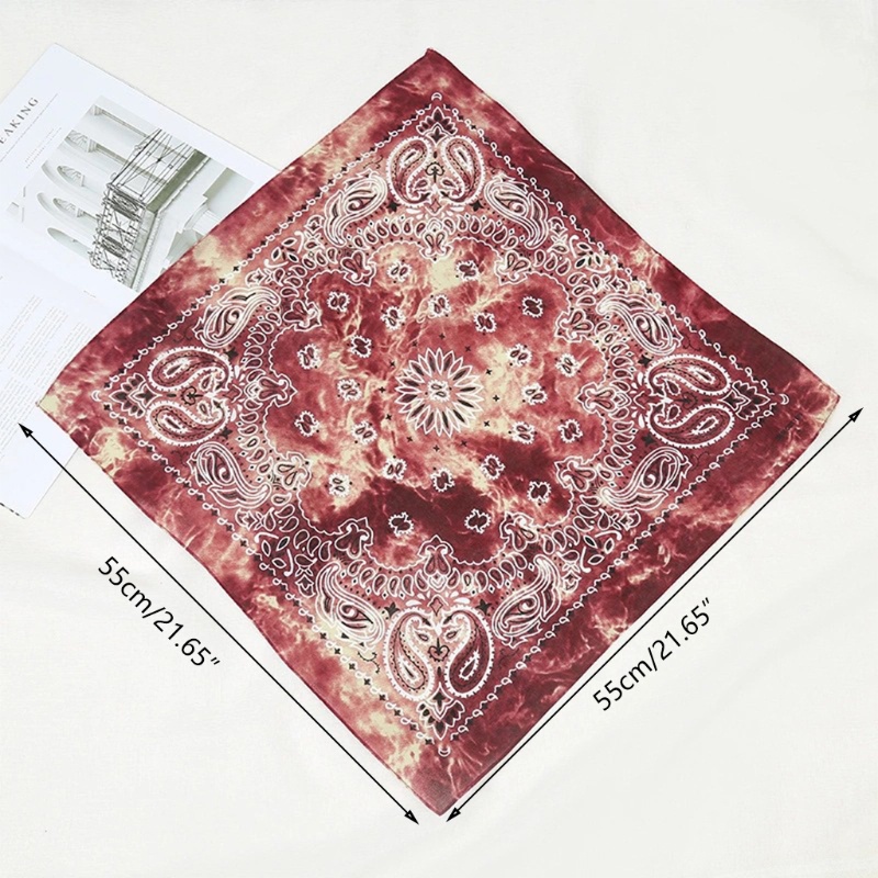 Set 12 Khăn Quàng Cổ / Băng Đô Bằng Cotton In Họa Tiết Hoa Phong Cách Hiphop Cho Nữ