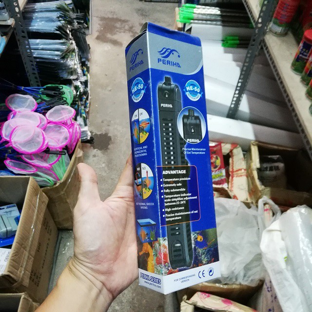 Sưởi bể cá chống bỏng Periha HE và HB cho bể từ 20-500 lít, chất lượng Châu Âu