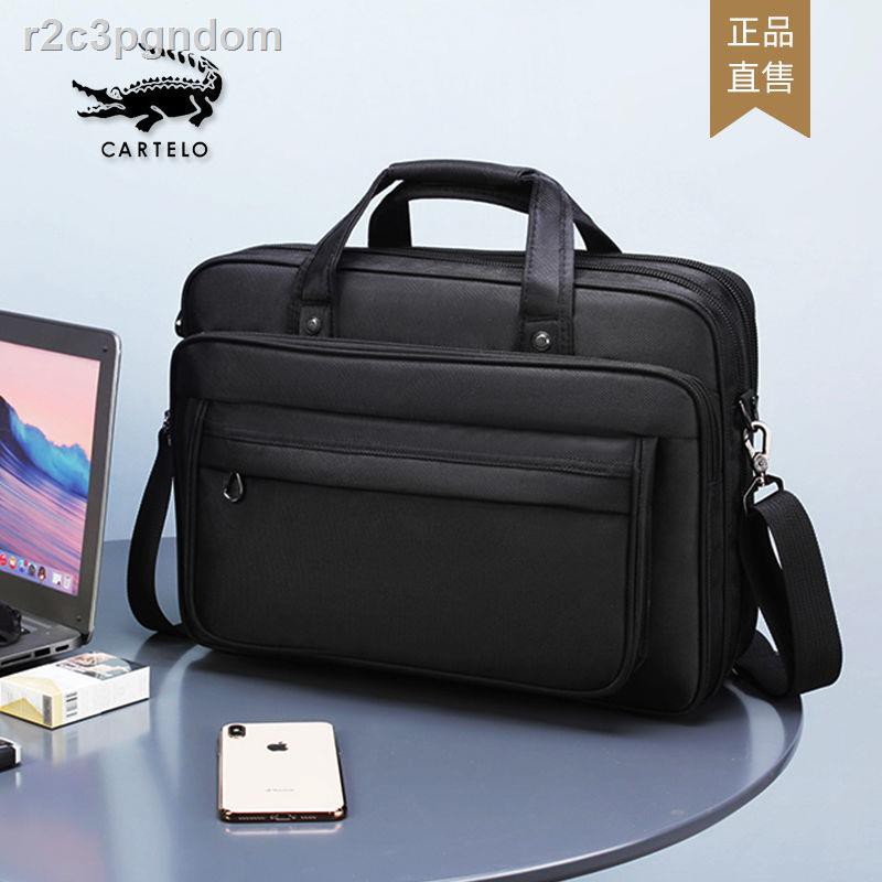 Cặp nam chính hãng Kadi Le Crocodile Túi đựng máy tính 15 inch dung tích lớn messenger xách nhiều lớp