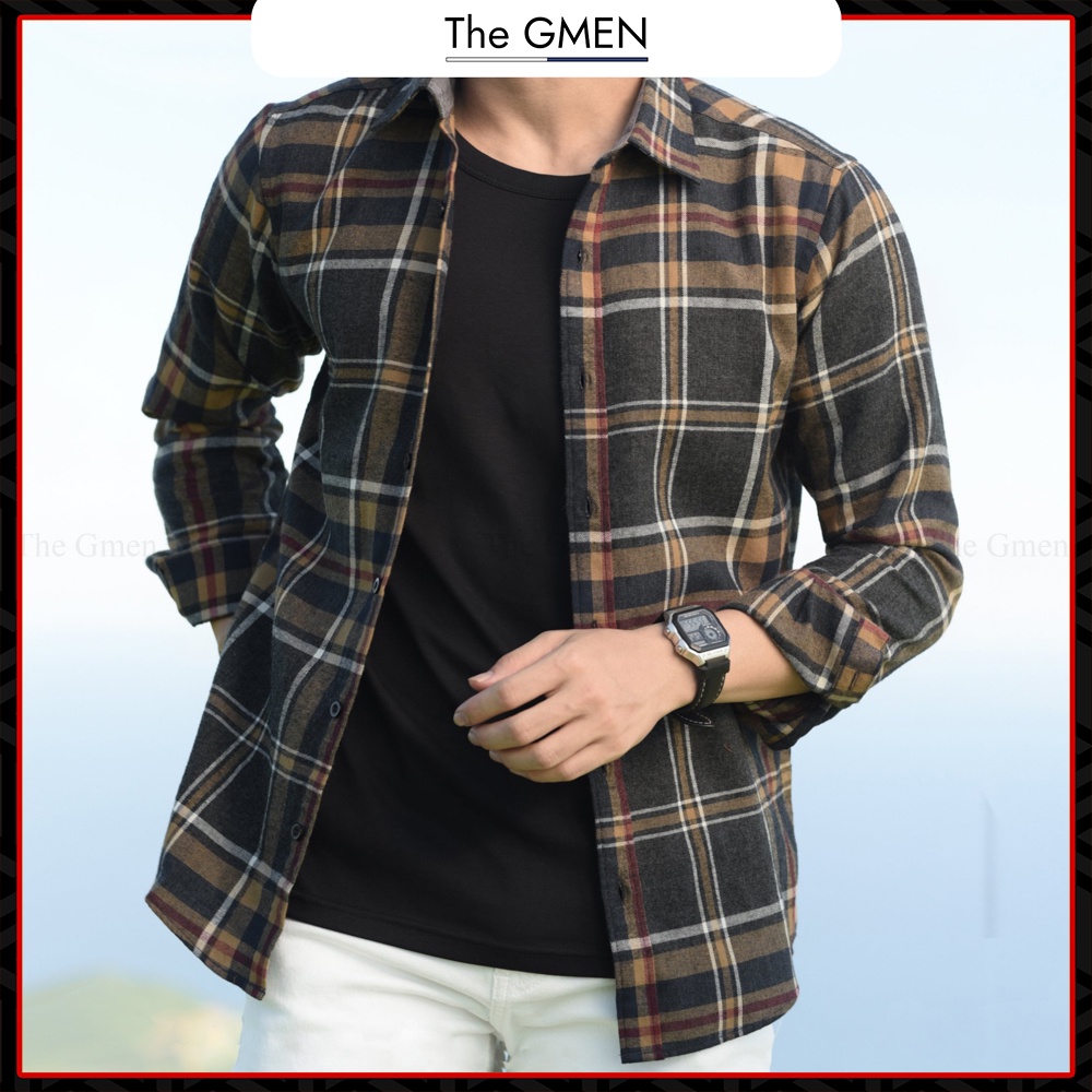 [Giảm 10% Mã SKMLTSM12] Áo sơ mi nam The GMEN Flannel nhiều màu, chất liệu mềm mại, dày dặn, giá tốt | BigBuy360 - bigbuy360.vn