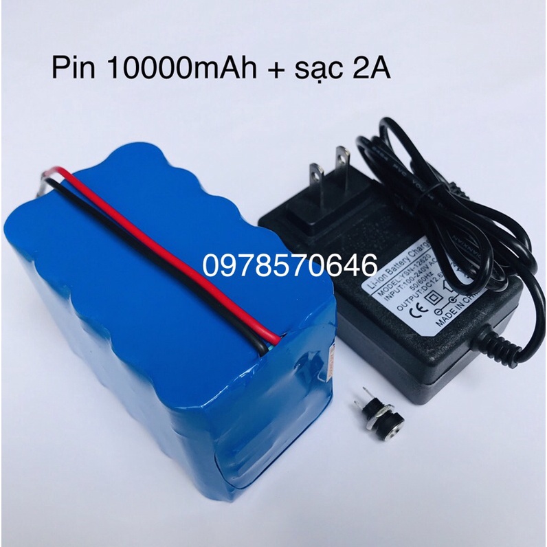 Pin loa Bluetooh, loa Kéo công suất lớn 12V (10000mAh), mới 100%