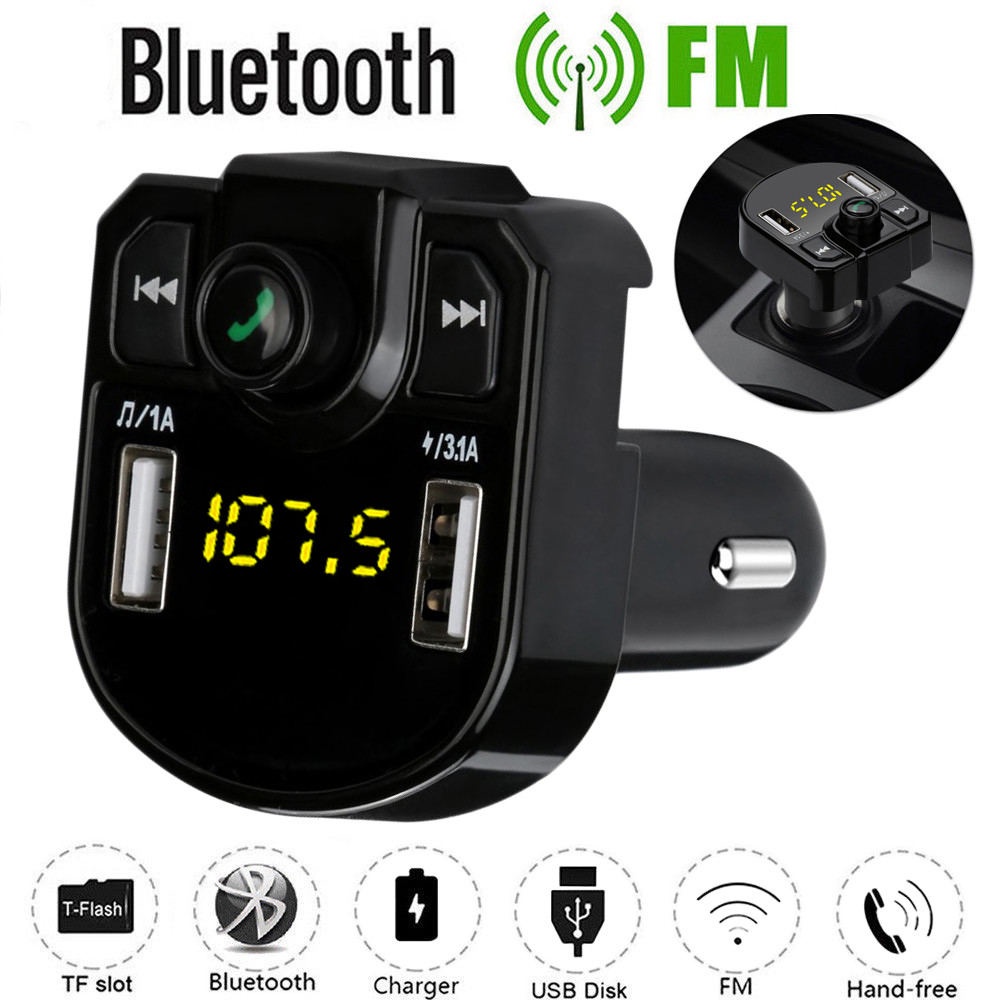 Megamall Bluetooth Car FM Transmitter Wireless Radio Adapter USB Charger Mp3 Player