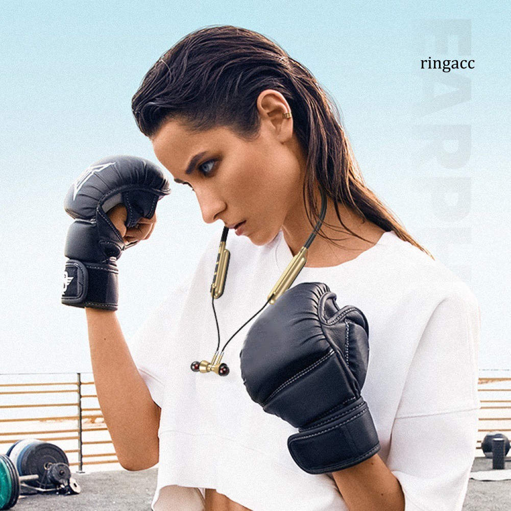 Bộ Tai Nghe Bluetooth 5.0 Hỗ Trợ Thẻ Nhớ Tf Có Dây Đeo Cổ Tiện Dụng