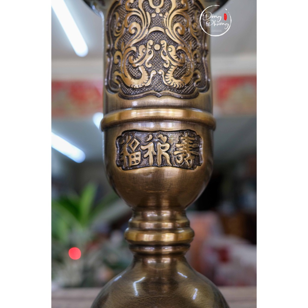 ỐNG ĐỰNG NHANG (ỐNG HƯƠNG) ĐỒNG ĐEN CAO CẤP DÙNG CHO TRANG THỜ GIA TIÊN