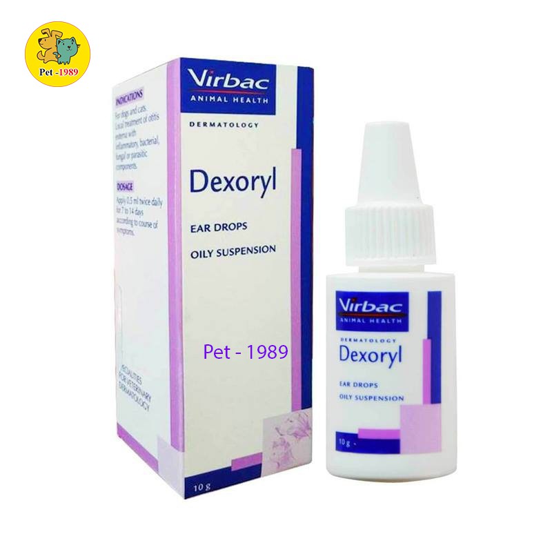 Virbac Dexoryl 10g dung dịch trị viêm tai cho chó mèo Pet-1989