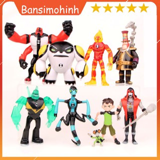 Mô Hình 09 Nhân Vật Biến Hình Ben 10 - Đèn Led Phát Sáng