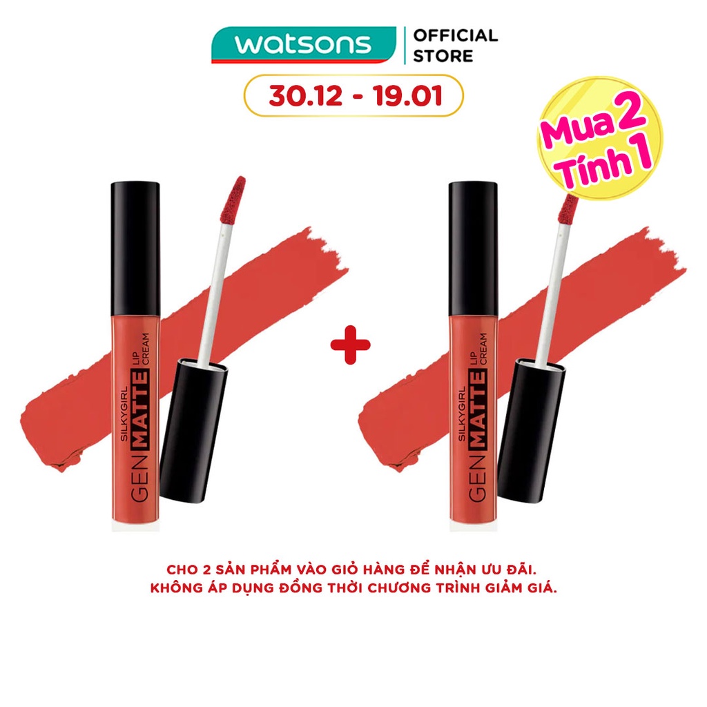 Son Kem Lì Silkygirl Gen Matte Cấp Ẩm Nhẹ Môi 3.8ml .#05 Hot Salsa