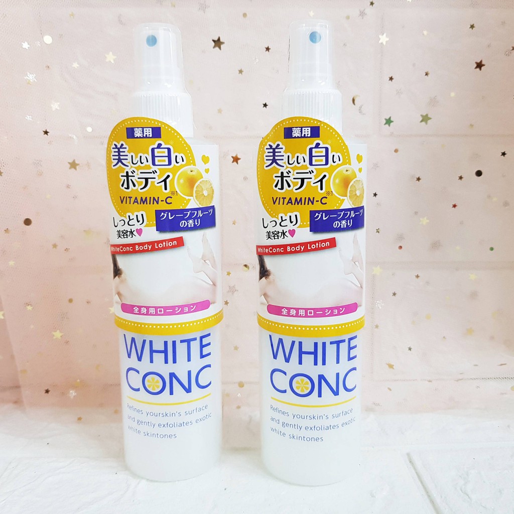 Xịt Dưỡng Trắng Da White Conc Body Lotion Vitamin C 245ml