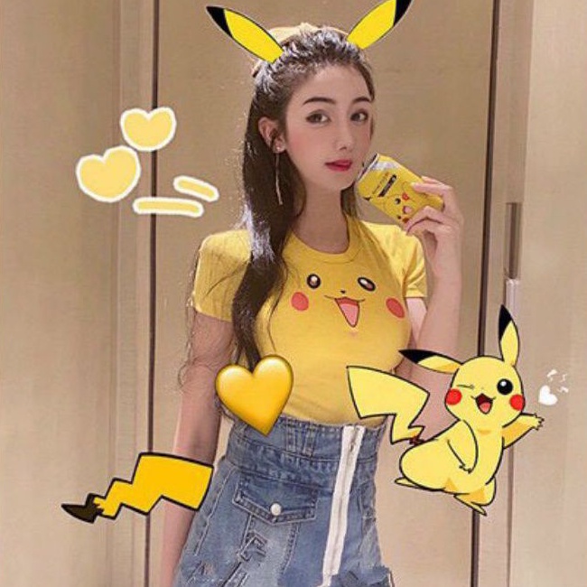 Áo croptop bikachu siêu đáng yêu (B.C)