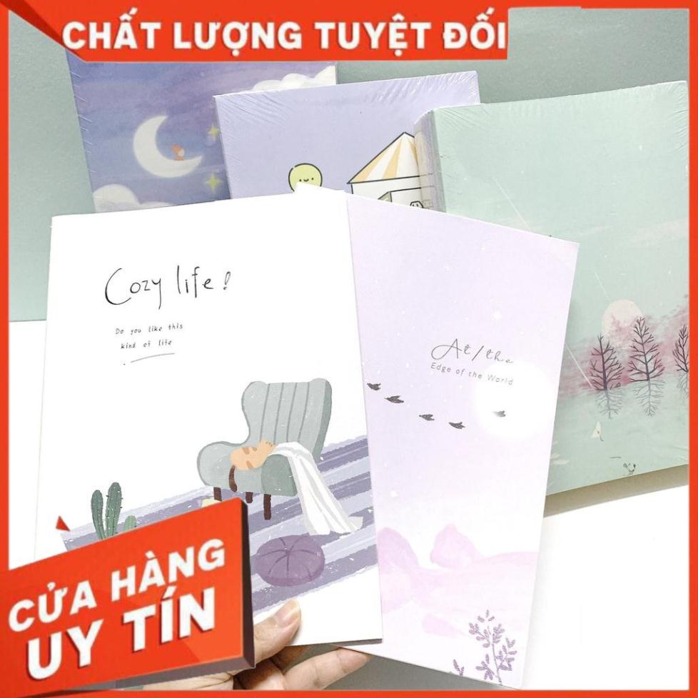 Vở viết kẻ ngang A5,B5 cute 40 trang phong cách vintage - MỘC XINH
