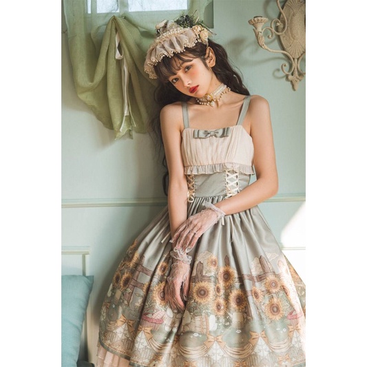 YAS0825-Váy Lolita hoa hướng dương