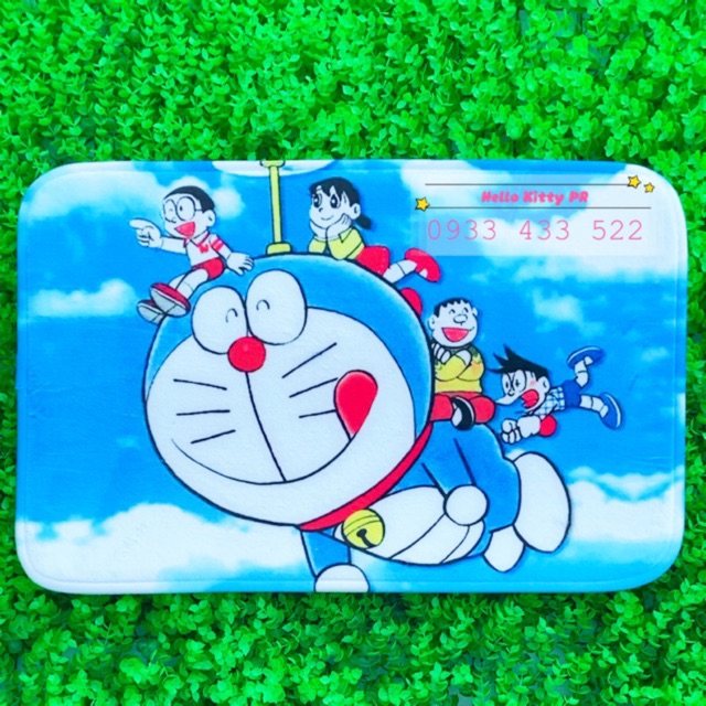 Thảm mềm mịn Doremon Doraemon Hello Kitty